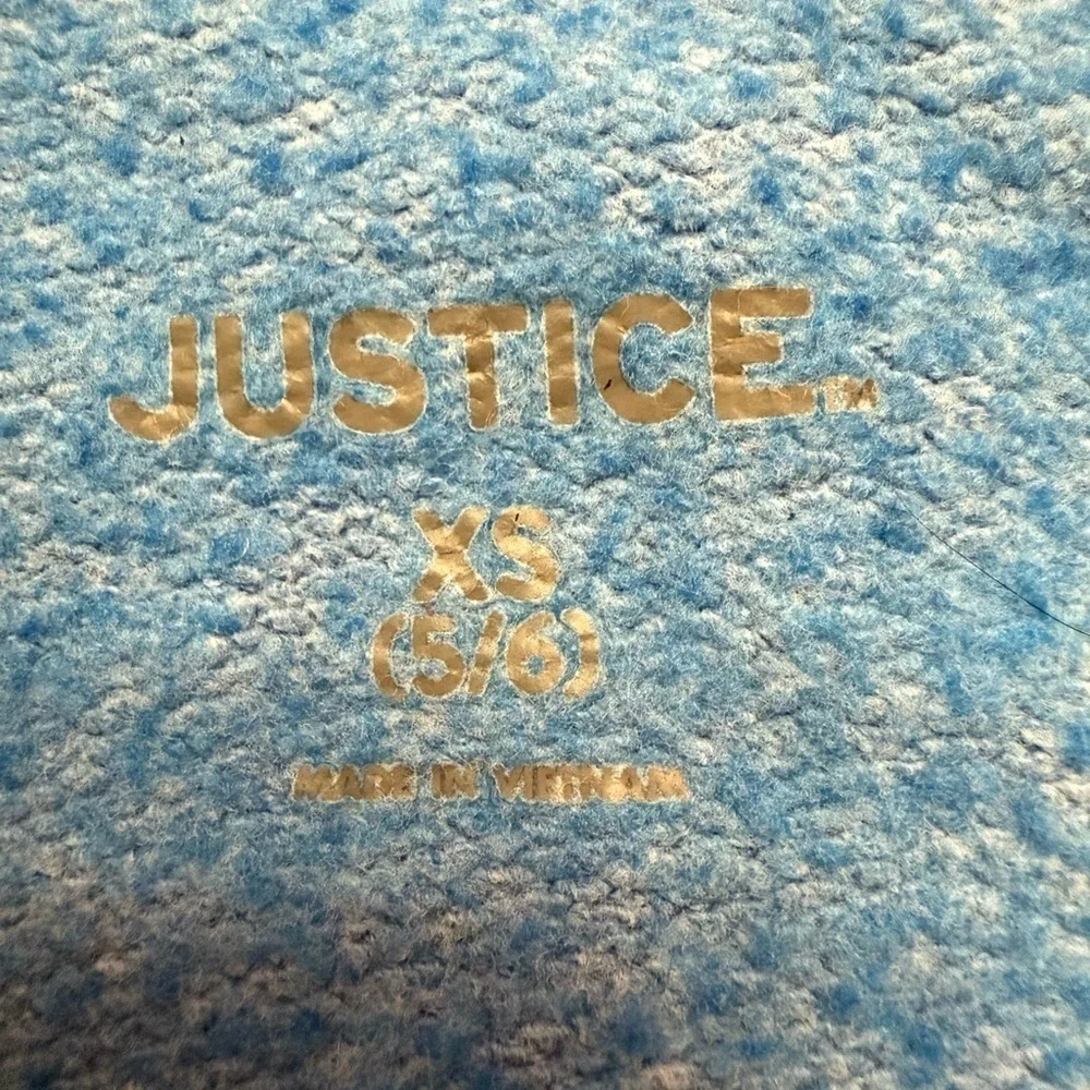 Justice Blue Fleece with Pink Logo Size XS(5/6)